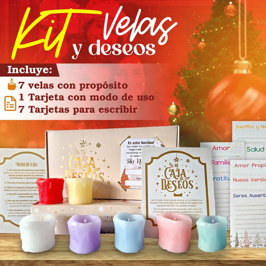 Kit Velas y Deseos Navidad